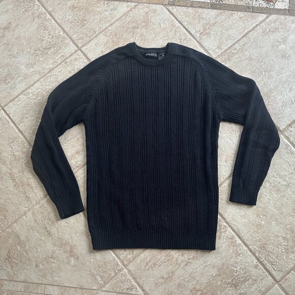 MICHAEL BRANDON MEN'S PULLOVER CREW NECK SWEATER:PRE-OWNED BLACK LARGE - Picture 2 of 11